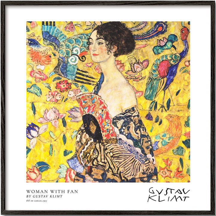 Lisslune | Woman with Fan by Gustav Klimt - Square