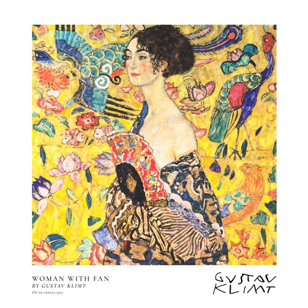 Lisslune | Woman with Fan by Gustav Klimt - Square