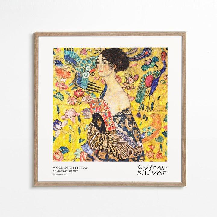 Lisslune | Woman with Fan by Gustav Klimt - Square