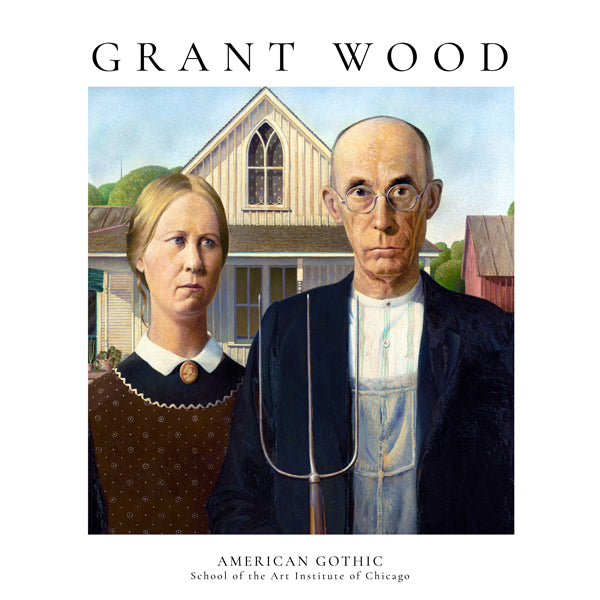 Lisslune | American Gothic by Grant Wood - Square
