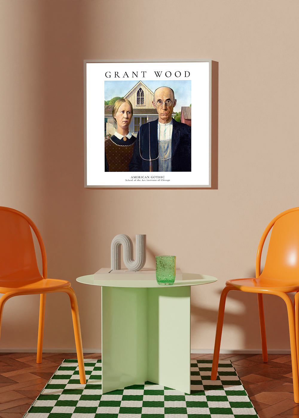 Lisslune | American Gothic by Grant Wood - Square