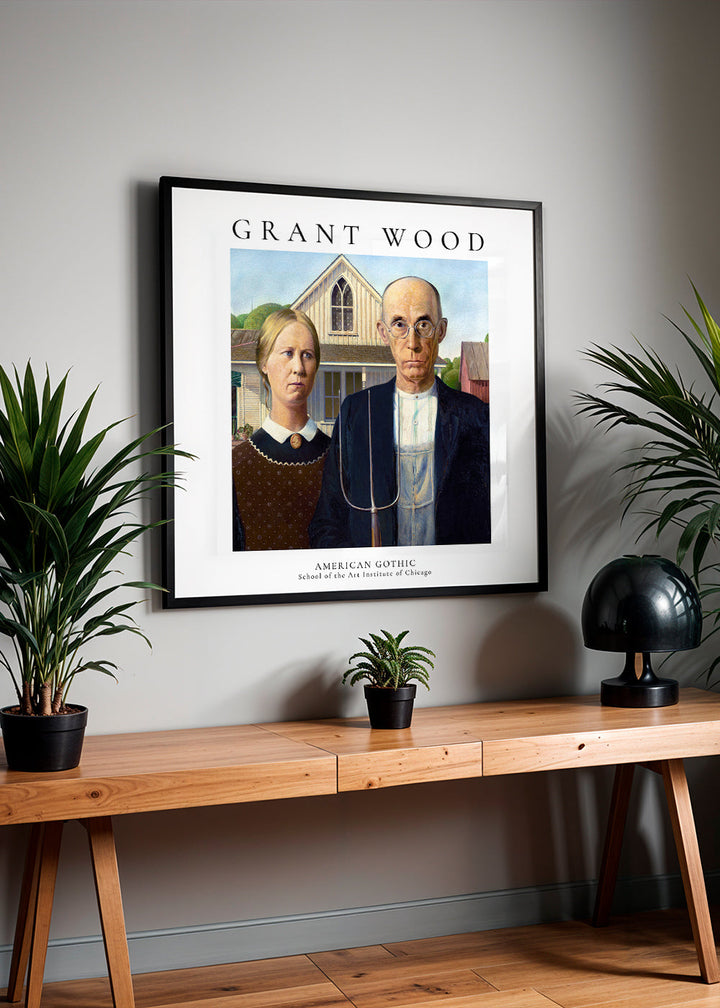 Lisslune | American Gothic by Grant Wood - Square