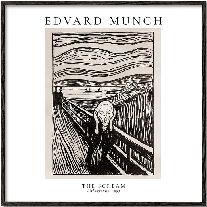 Lisslune | Edvard Munch Scream Lithograph - Square