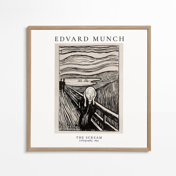 Lisslune | Edvard Munch Scream Lithograph - Square