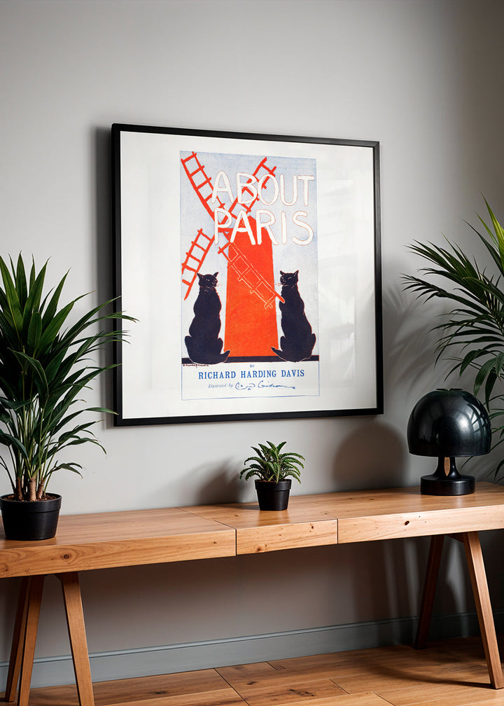 Lisslune | About Paris Vintage poster by Edward Penfield - Square
