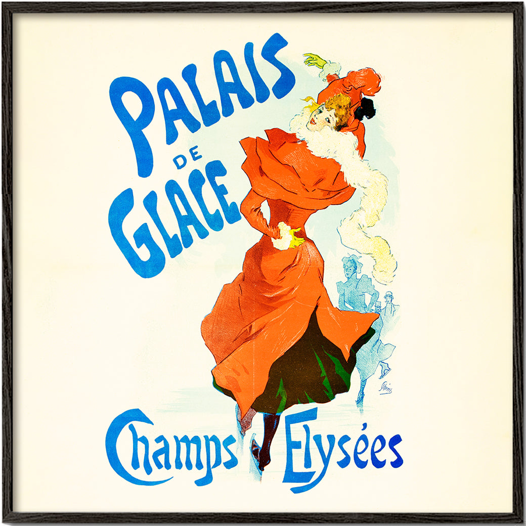 Lisslune | Vintage poster for the ice rink Palais de Glace, Champs-Elysees, Paris - Square