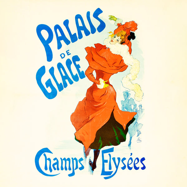 Lisslune | Vintage poster for the ice rink Palais de Glace, Champs-Elysees, Paris - Square