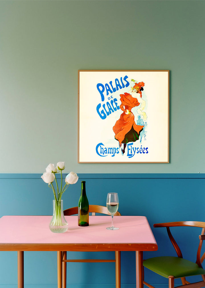 Lisslune | Vintage poster for the ice rink Palais de Glace, Champs-Elysees, Paris - Square