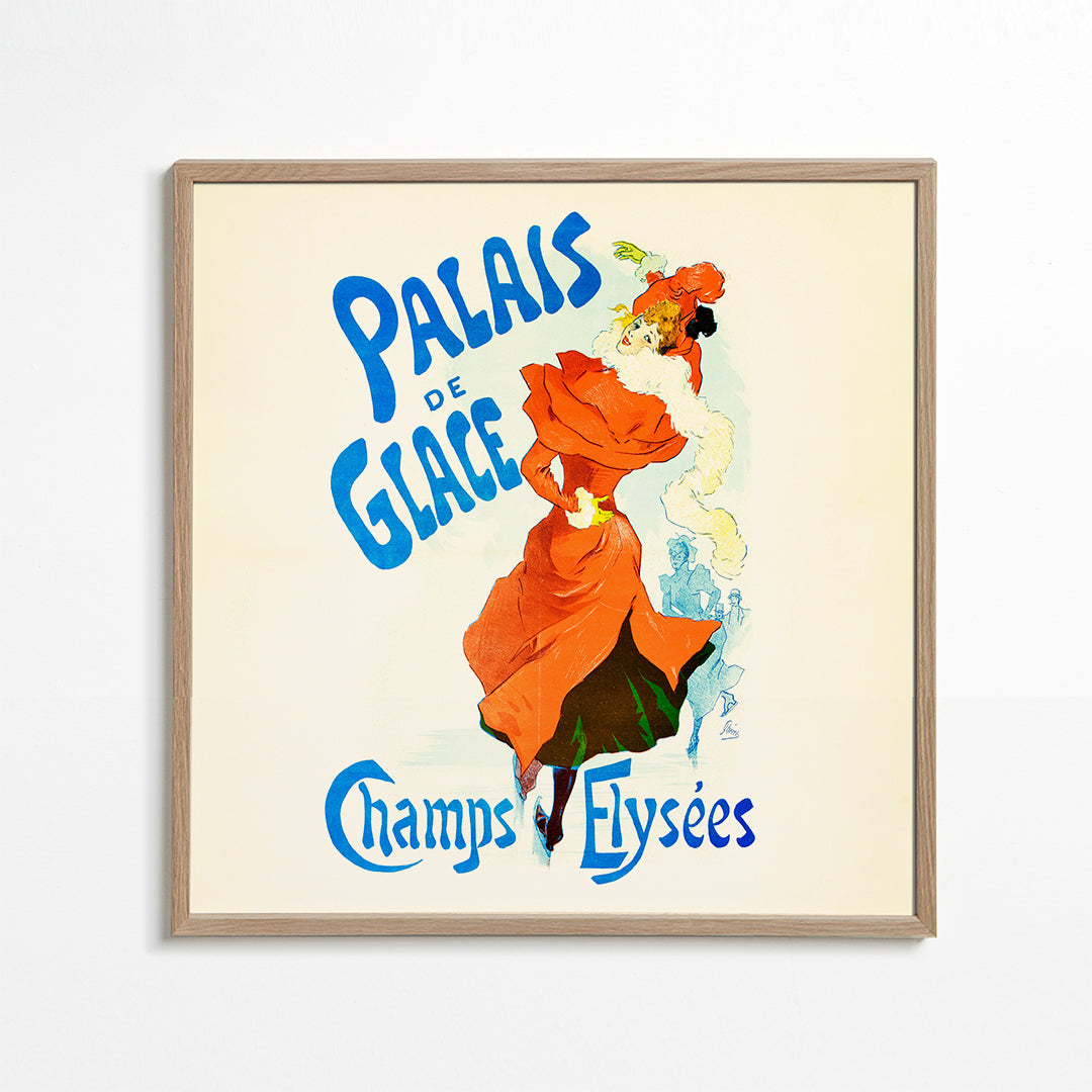 Lisslune | Vintage poster for the ice rink Palais de Glace, Champs-Elysees, Paris - Square