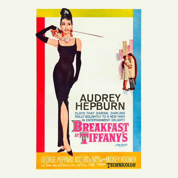Lisslune | Audrey Hepburn Breakfast at Tiffany's 1961 Movie Poster - Square