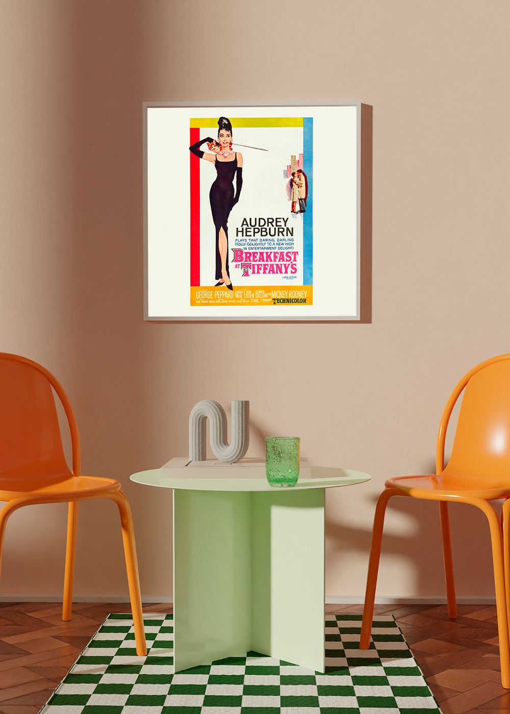 Lisslune | Audrey Hepburn Breakfast at Tiffany's 1961 Movie Poster - Square