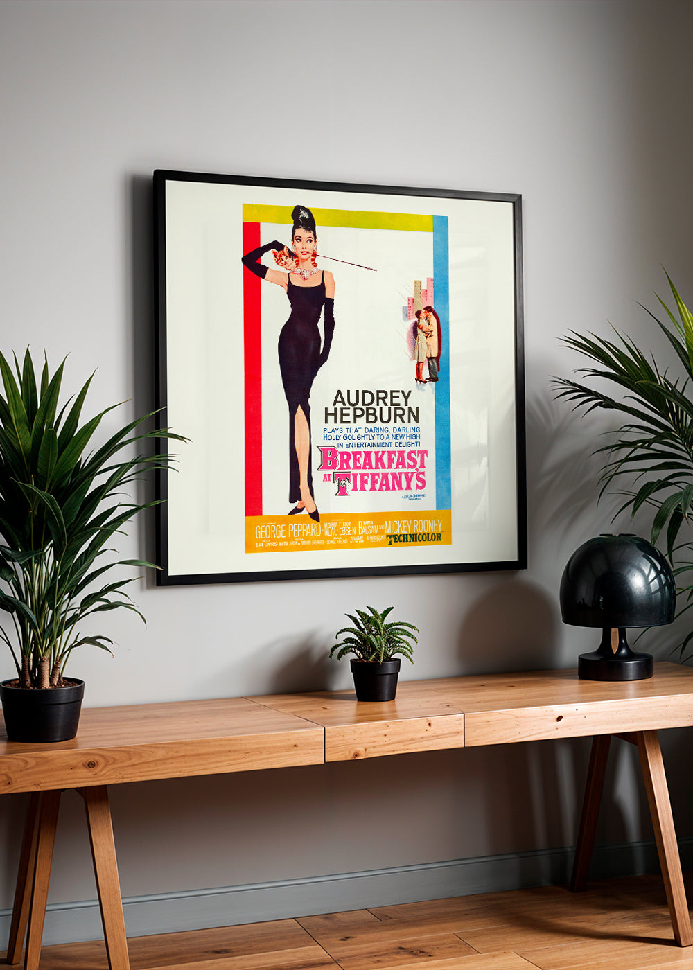 Lisslune | Audrey Hepburn Breakfast at Tiffany's 1961 Movie Poster - Square
