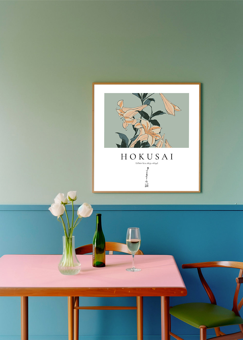 Lisslune | lilies of Katsushika Hokusai - Square