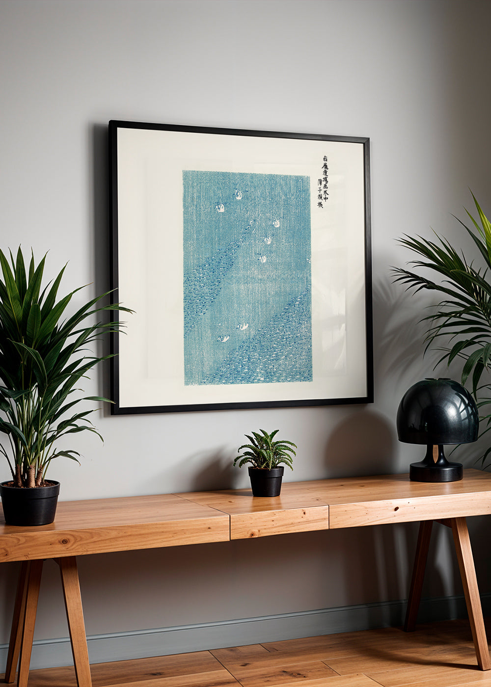 Lisslune | Blue birds woodcut by Yatsuo no tsubaki by Taguchi Tomoki - Square