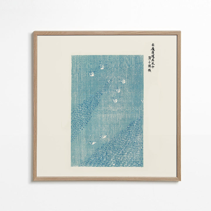 Lisslune | Blue birds woodcut by Yatsuo no tsubaki by Taguchi Tomoki - Square