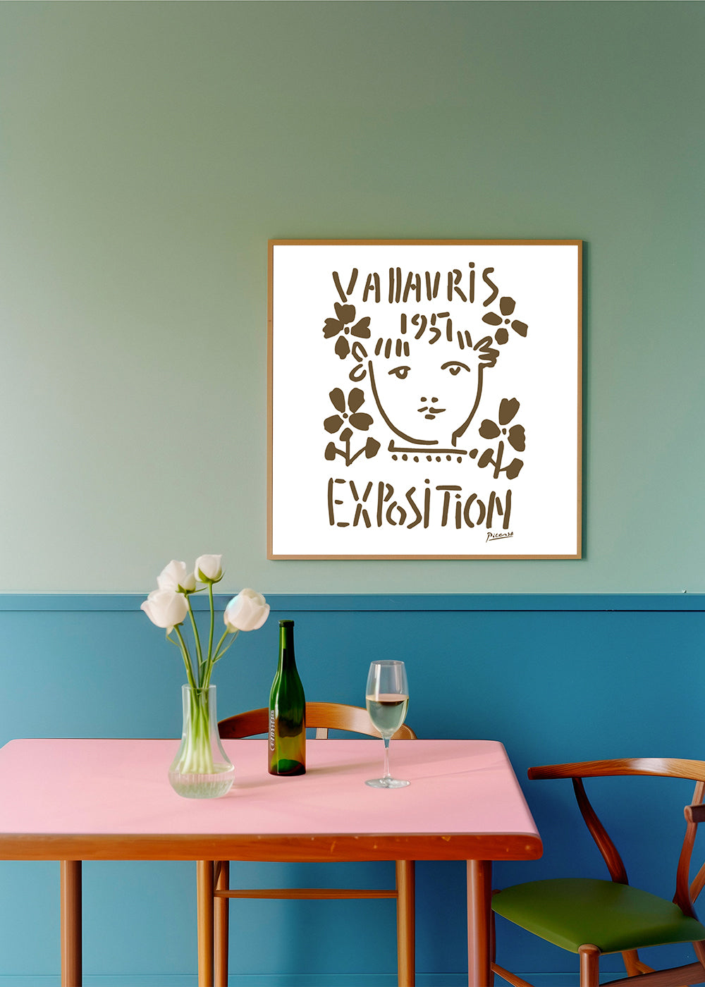 Lisslune | PIcasso Vallauris 1951 Exhibition Poster - Square