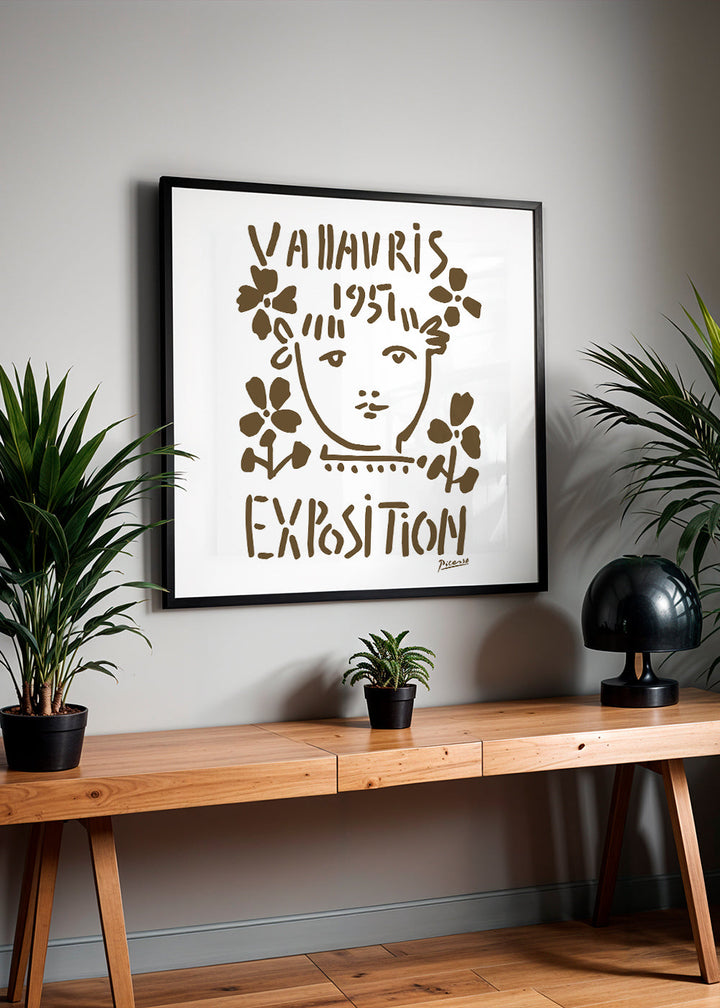 Lisslune | PIcasso Vallauris 1951 Exhibition Poster - Square