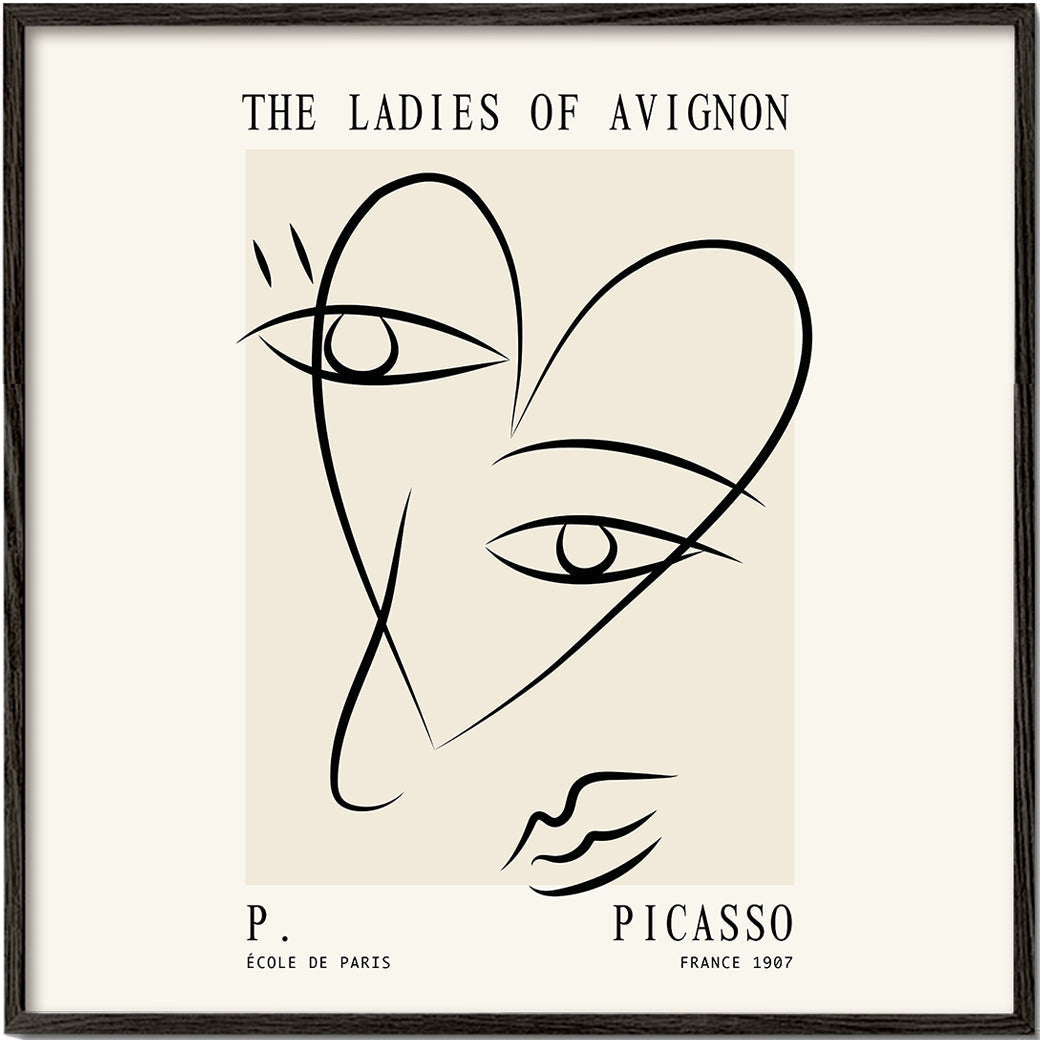 Lisslune | Picasso Woman from Avignon Sketch Poster - Square