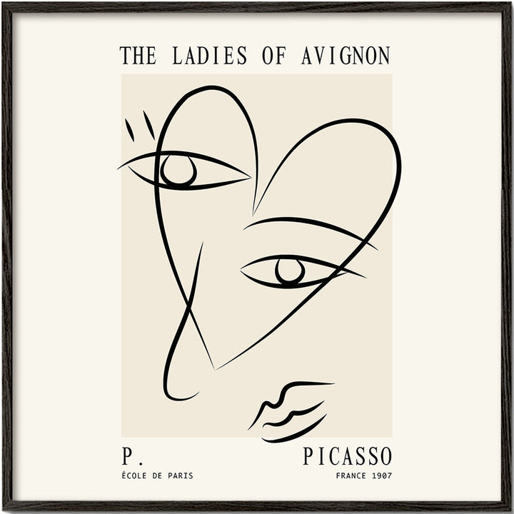 Lisslune | Picasso Woman from Avignon Sketch Poster - Square