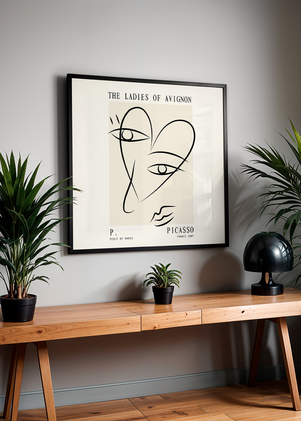 Lisslune | Picasso Woman from Avignon Sketch Poster - Square