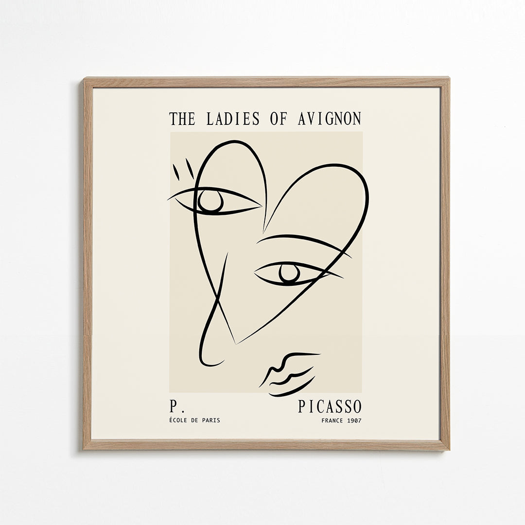 Lisslune | Picasso Woman from Avignon Sketch Poster - Square