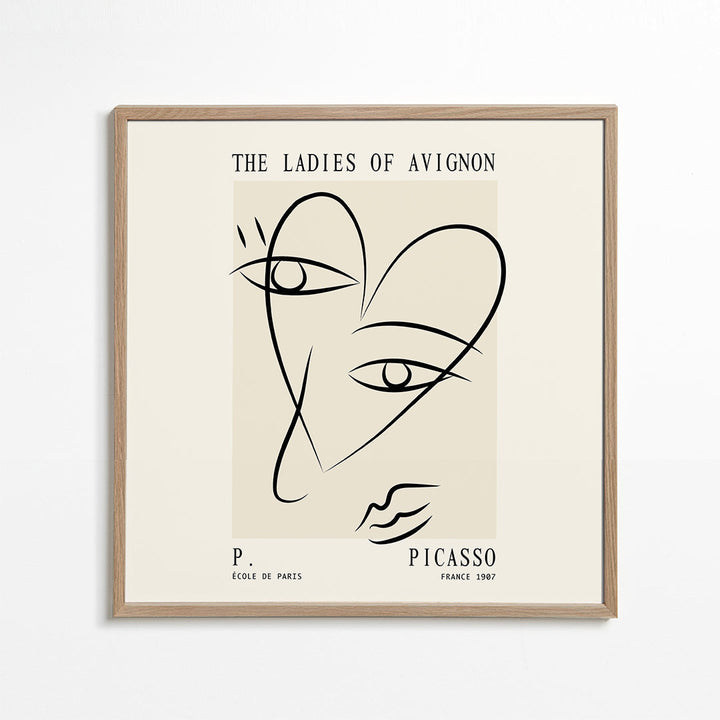 Lisslune | Picasso Woman from Avignon Sketch Poster - Square