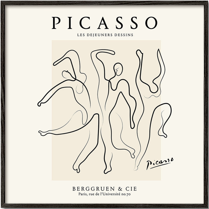 Lisslune | Pablo Picasso The Three Dancers Sketch Poster - Square