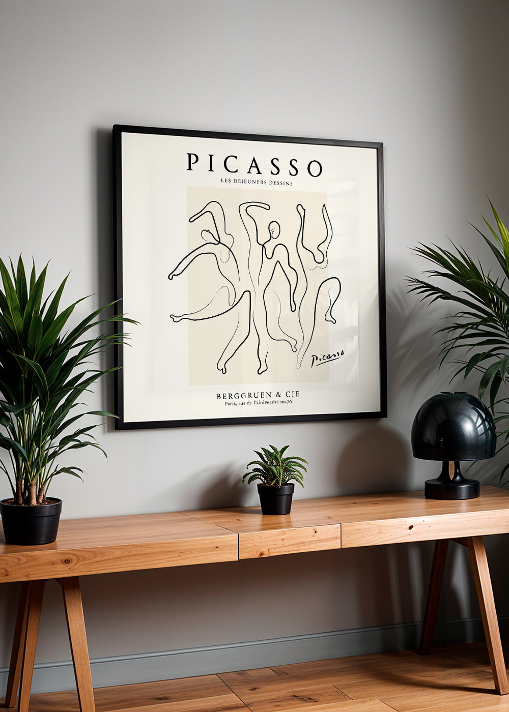 Lisslune | Pablo Picasso The Three Dancers Sketch Poster - Square