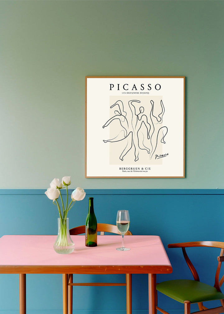 Lisslune | Pablo Picasso The Three Dancers Sketch Poster - Square