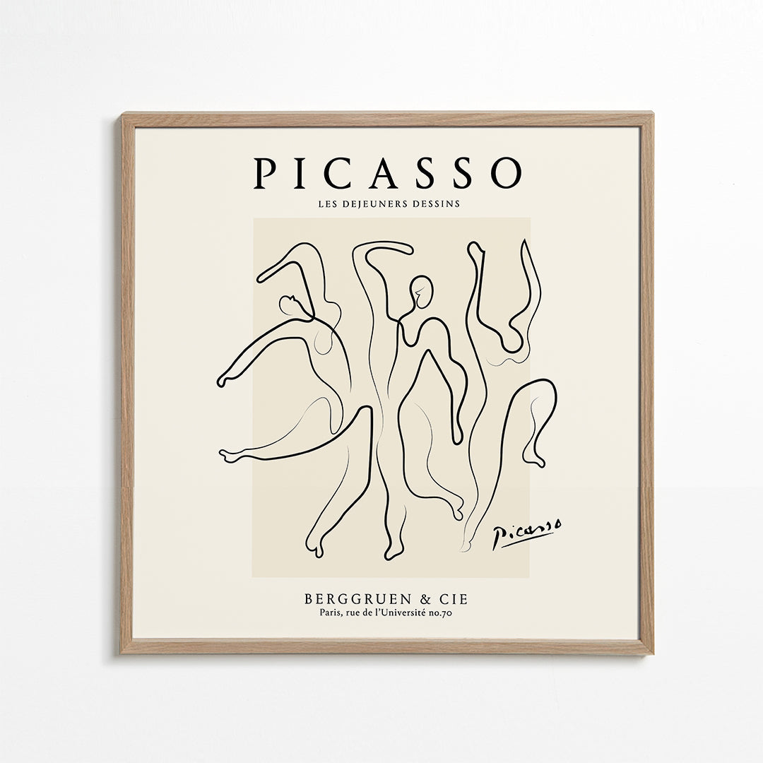Lisslune | Pablo Picasso The Three Dancers Sketch Poster - Square