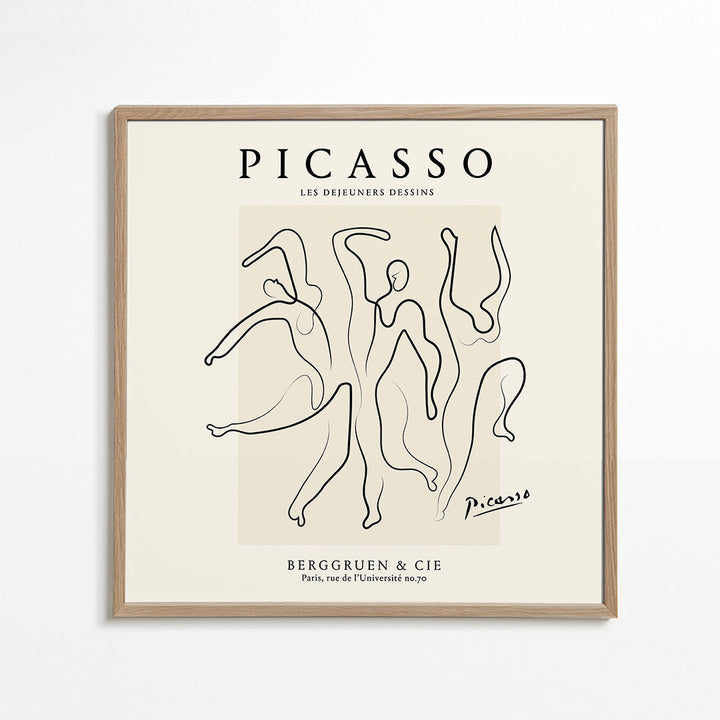 Lisslune | Pablo Picasso The Three Dancers Sketch Poster - Square