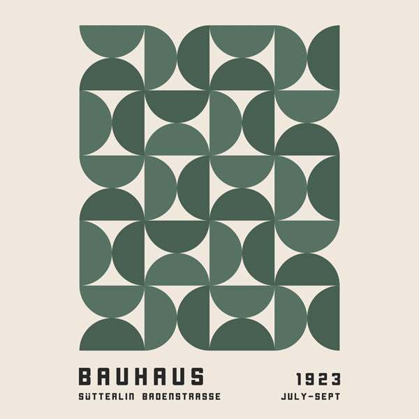 Lisslune | Bauhaus Green Exhibition Poster - Square