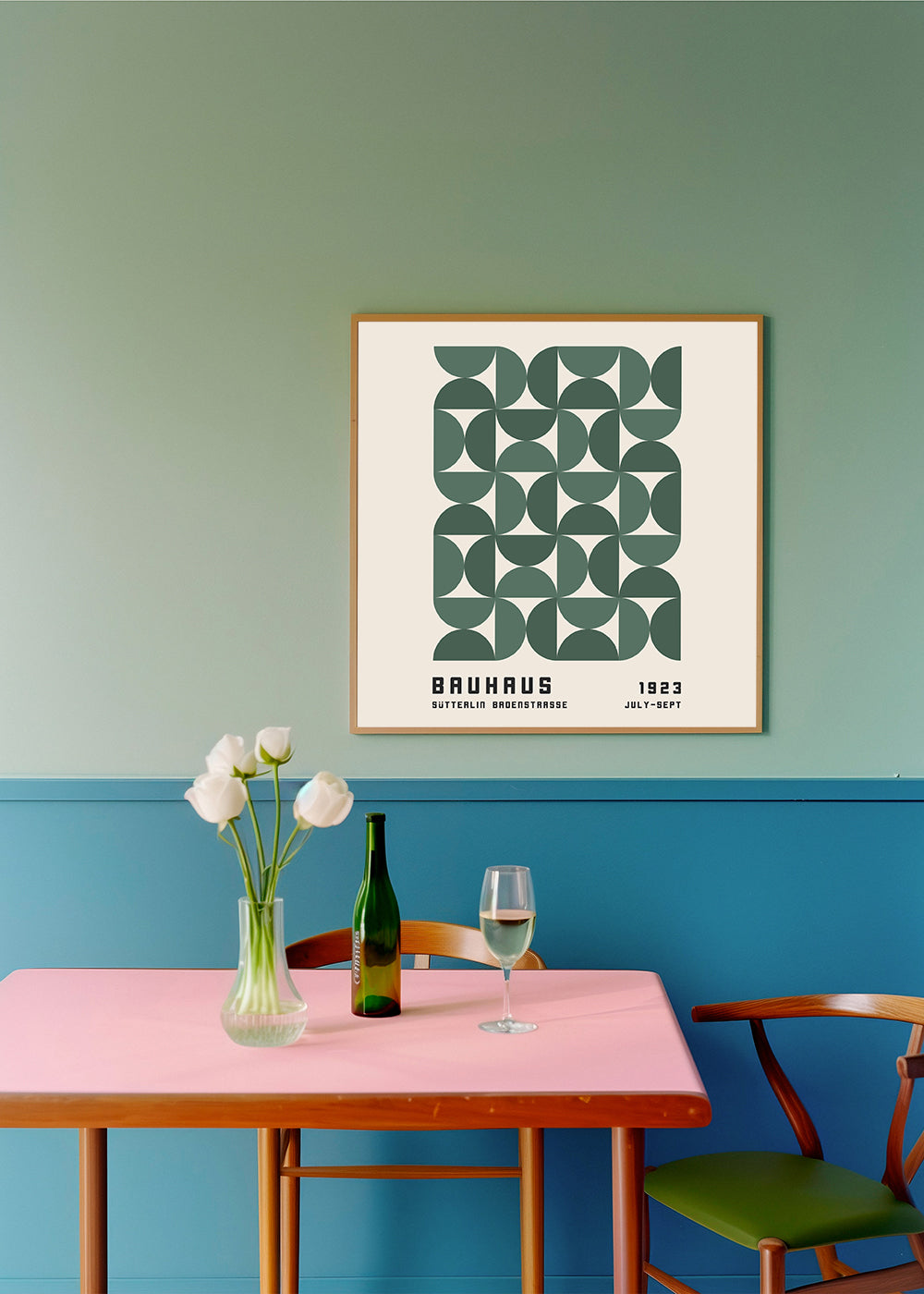 Lisslune | Bauhaus Green Exhibition Poster - Square