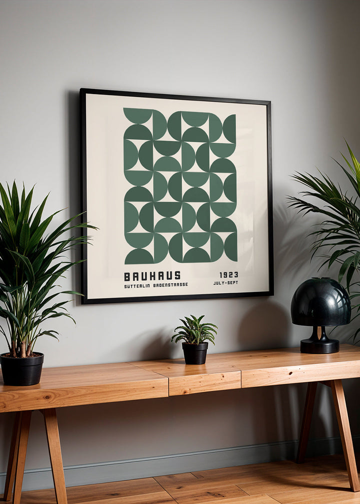Lisslune | Bauhaus Green Exhibition Poster - Square