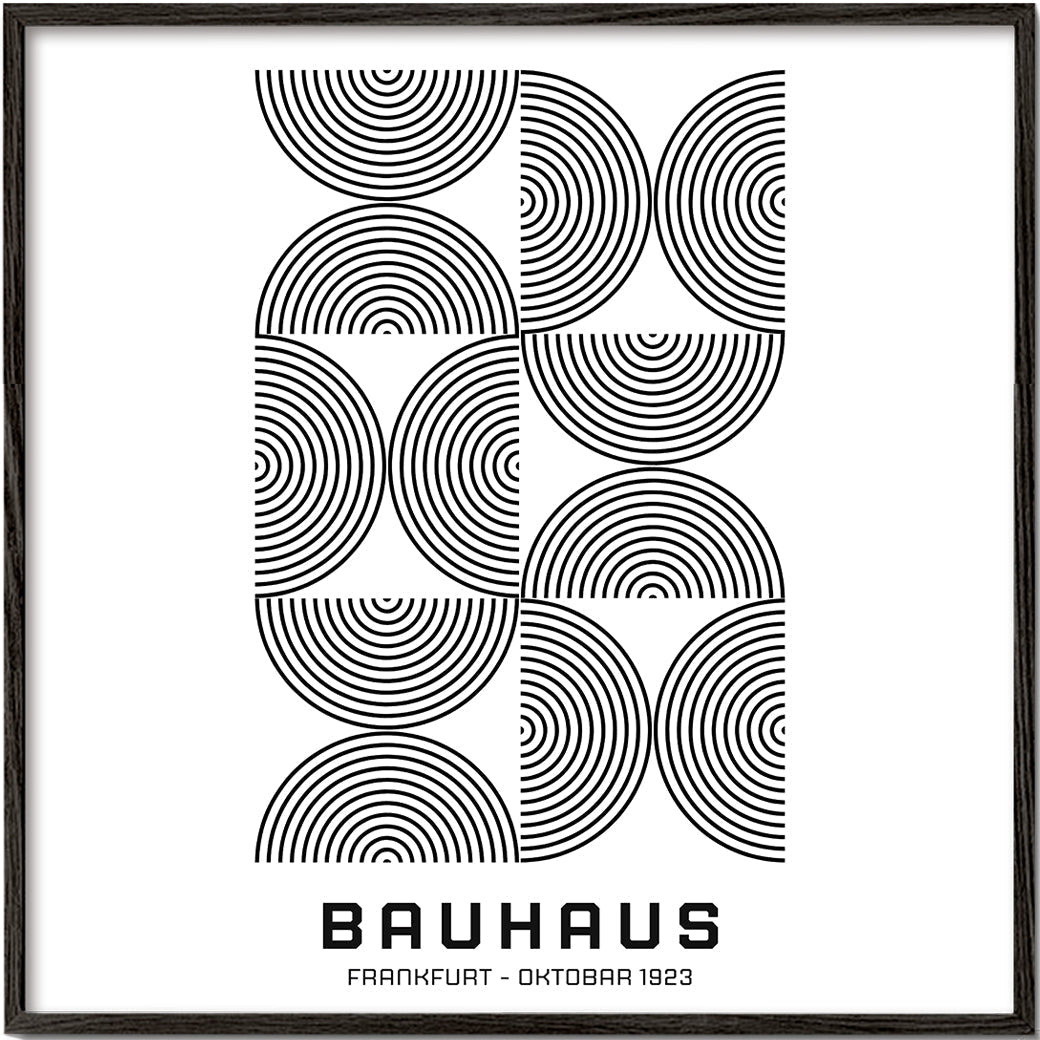 Lisslune | Bauhaus Black-White Exhibition Poster 1923 - Square