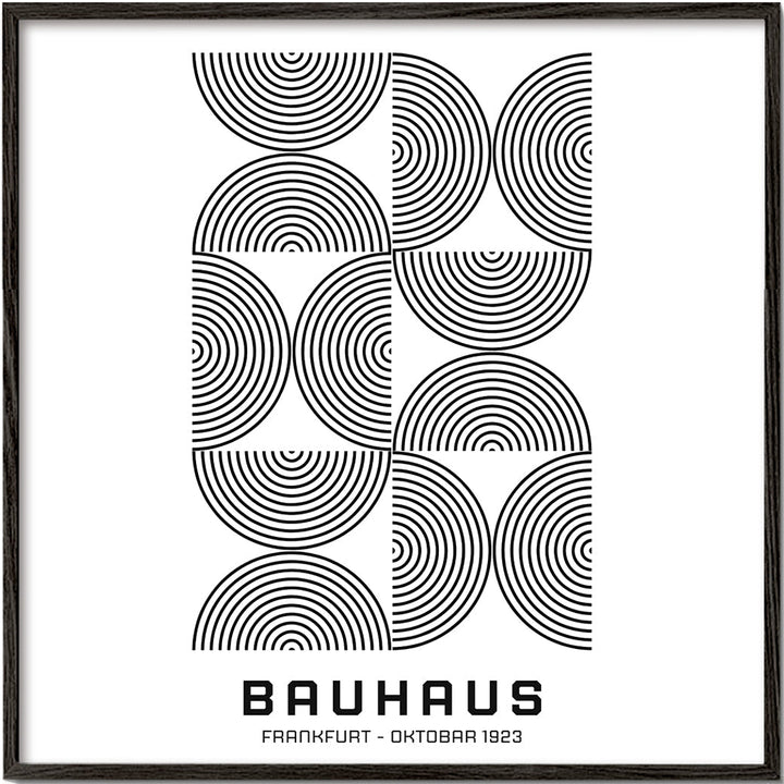 Lisslune | Bauhaus Black-White Exhibition Poster 1923 - Square