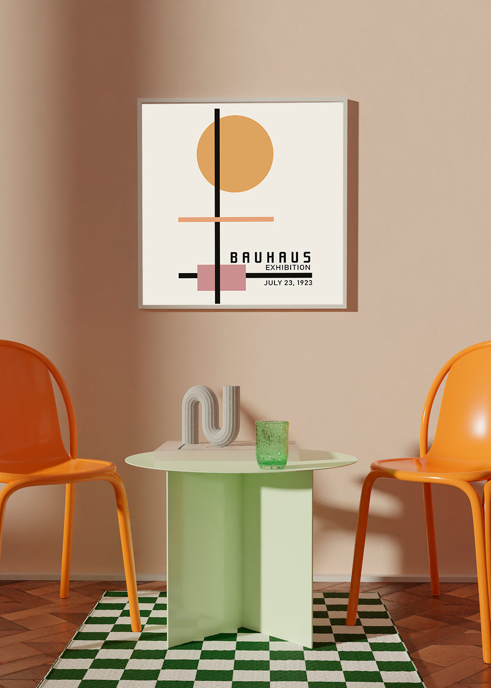 Lisslune | COLORFUL BAUHAUS NO.2 Poster - Square