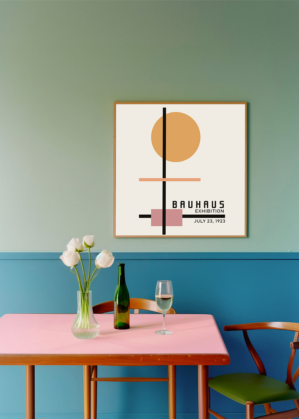 Lisslune | COLORFUL BAUHAUS NO.2 Poster - Square