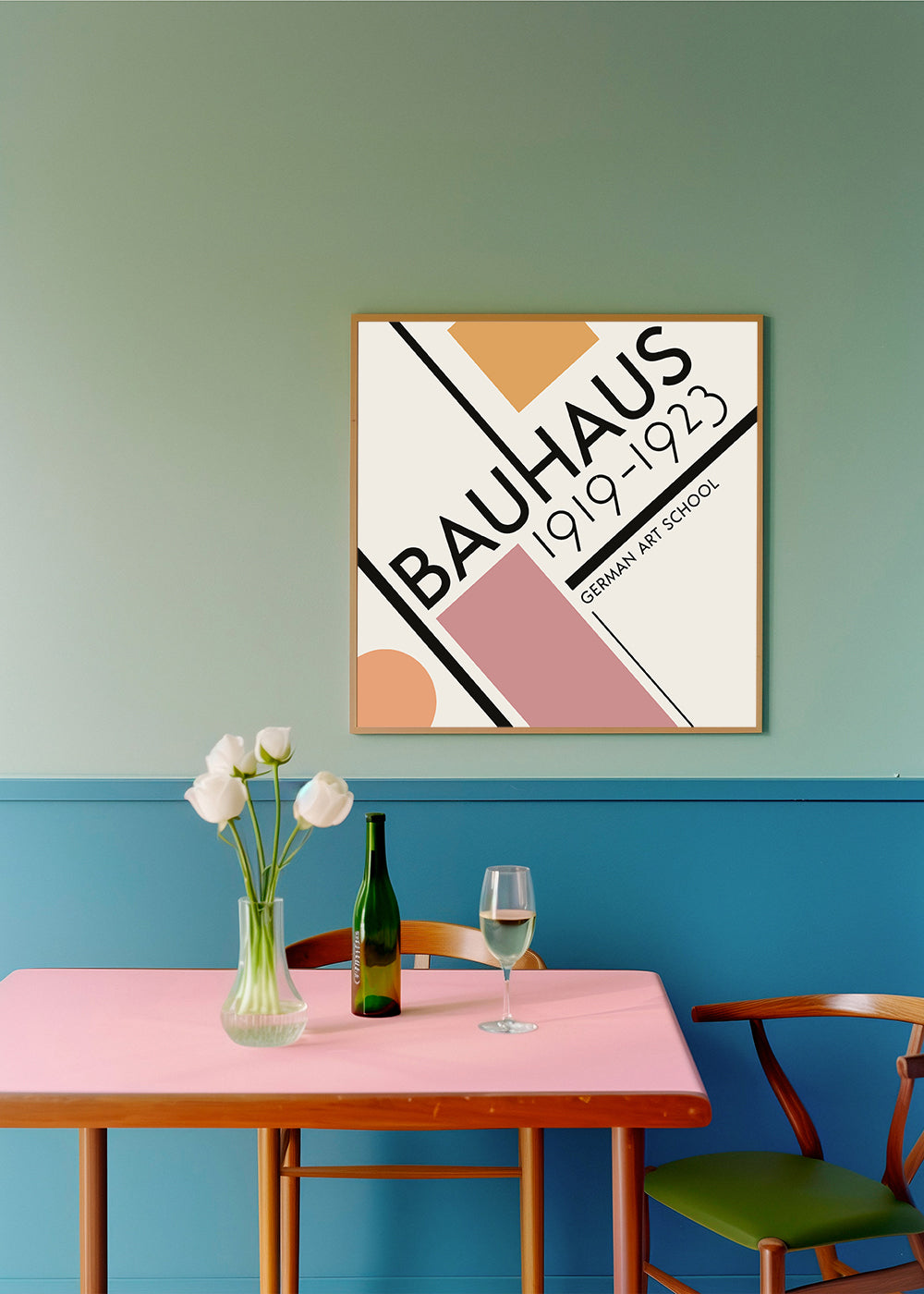 Lisslune | COLORFUL BAUHAUS NO.3 POSTER - Square
