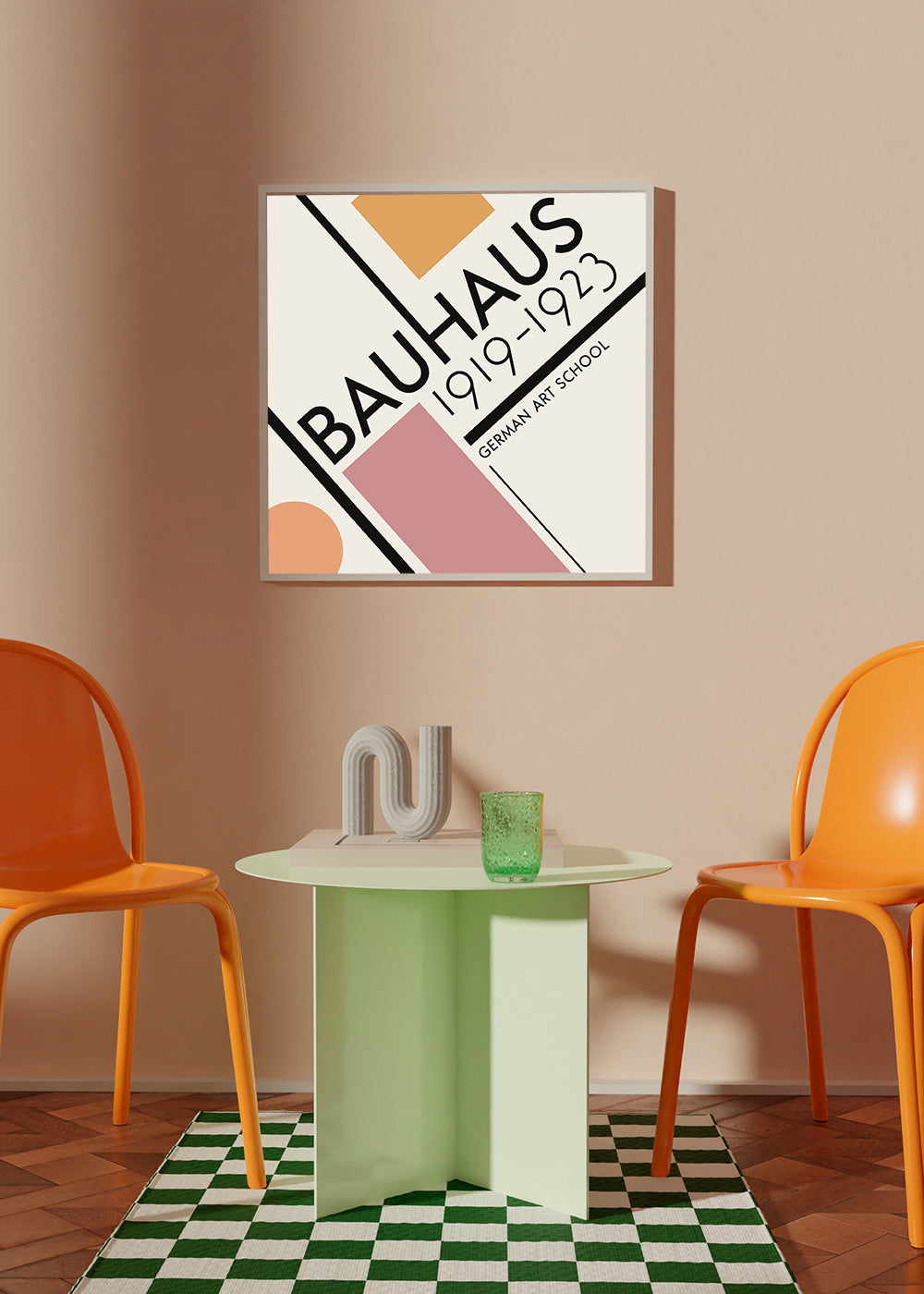 Lisslune | COLORFUL BAUHAUS NO.3 POSTER - Square