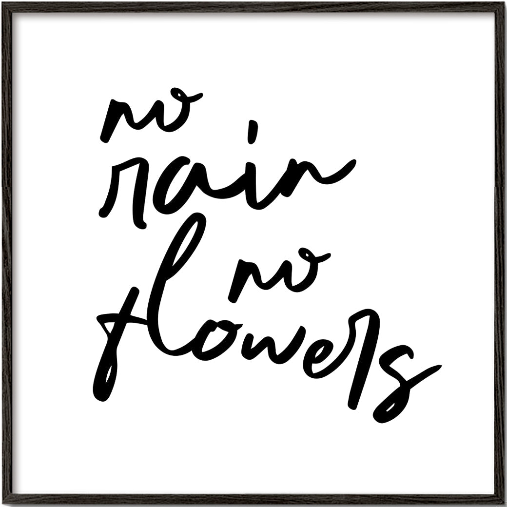 Lisslune | No rain No flowers poster - square