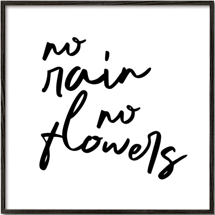 Lisslune | No rain No flowers poster - square