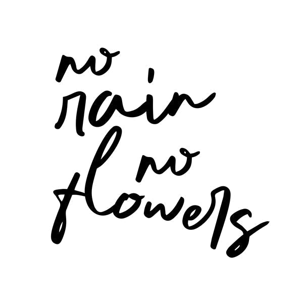 Lisslune | No rain No flowers poster - square
