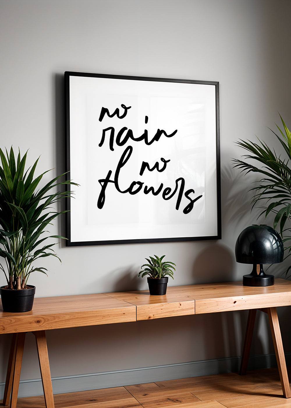 Lisslune | No rain No flowers poster - square