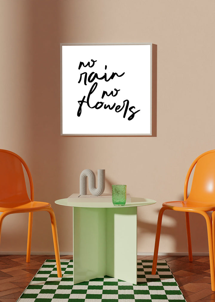 Lisslune | No rain No flowers poster - square