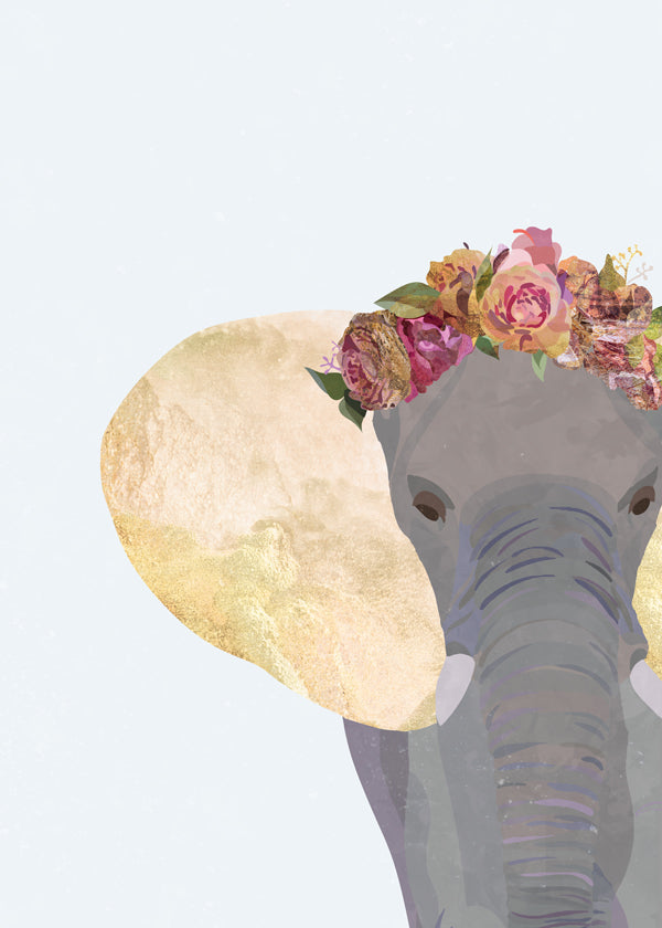 Lisslune | Boho golden elephant