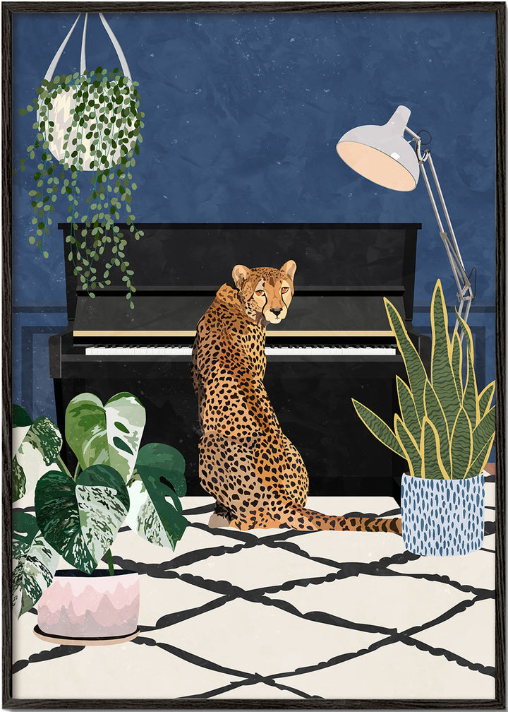 Lisslune | Cheetah plays piano