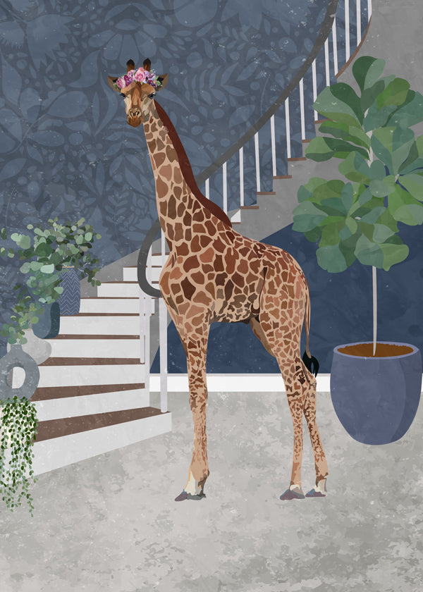 Lisslune | Giraffe by the stairs