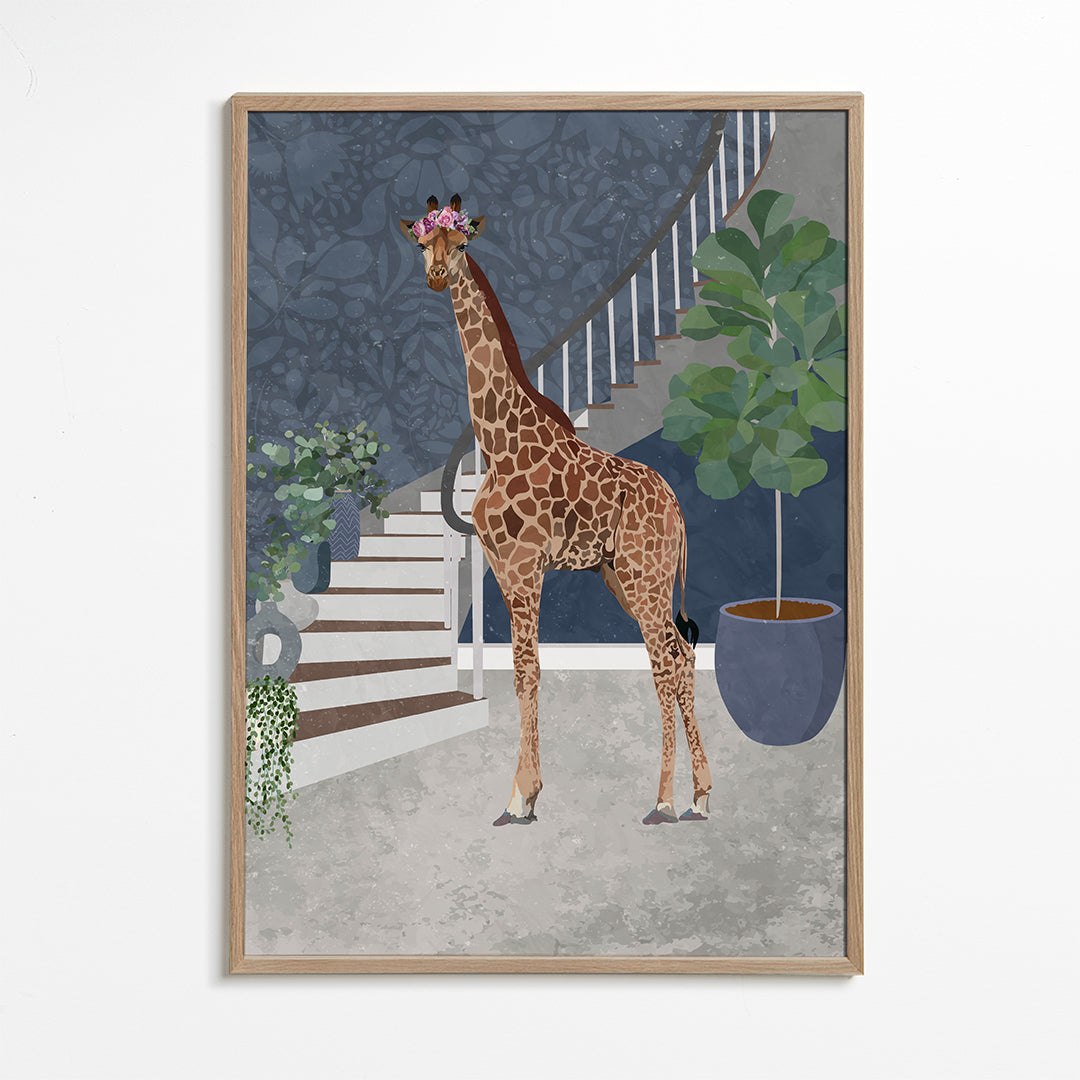 Lisslune | Giraffe by the stairs