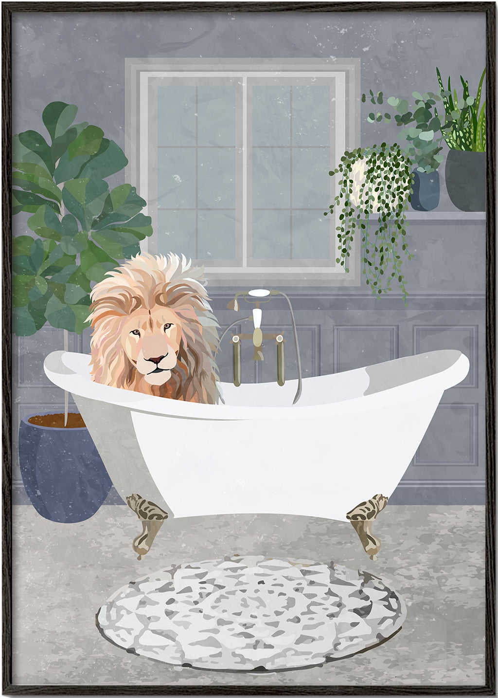 Lisslune | Lion takes a bath